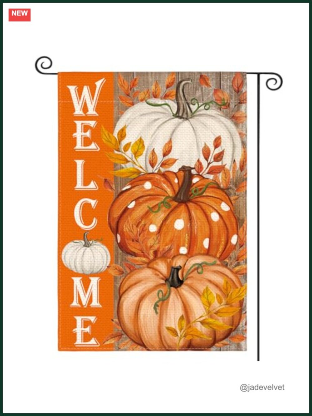 Double Sided Pumpkin Fall Garden Flag 12x18 Inch Spun Polyester Outdoor Yard